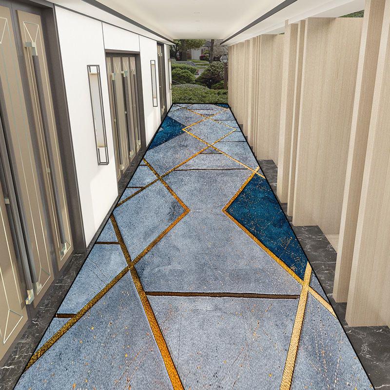 Prosty Geometryczny Długi Dywanik Biegacz na Korytarz Nowoczesny Łatwy do Czyszczenia Dekoracja Dywan na Przejście Antypoślizgowy Zmywalny Mata Podłogowa na Schody Korytarz