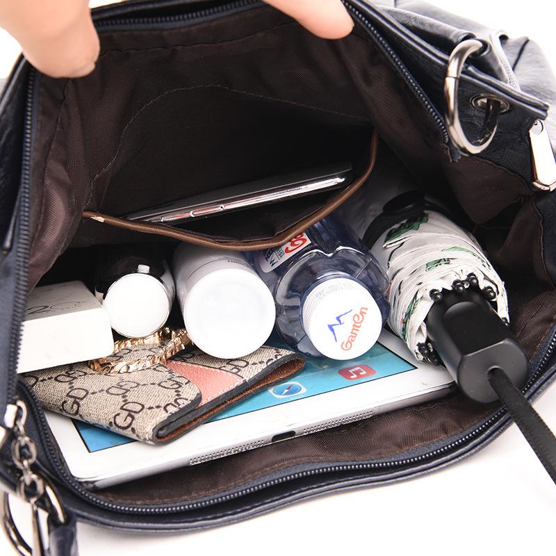 Wine cup leather Women handbags 2019 New Paragraph Ms female bag big bag simple shoulder bag handbag Messenger,Blue,30 Wine cup leather Women handbags 2019 New Paragraph Ms female bag big bag simple shoulder bag handbag Messenger,Blue,30