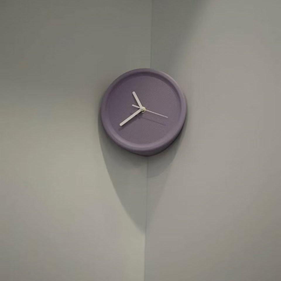 Minimalist Corner Wall Clock 20cm Diameter 3D Illusion Art Clock Noiseless Battery Operated Decorative Wall Watch