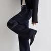New Arrivals Open Run Women Black Cargo Semi Wide Fit Casual Jeans