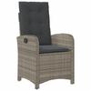 Vidaxl 9-Cz. Garden Furniture Set With Cushions, Grey, PE Rattan