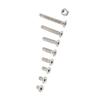 M2.5 A2 Stainless Steel Hex Socket Screws Bolt With Hex Nuts Assortted Set(Flat Head)