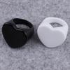 New 2026 Trend Black White Black Heart Resin Ring Geometric Round Big Heart Rings for Women Girls Fashion Party Jewelry Gifts