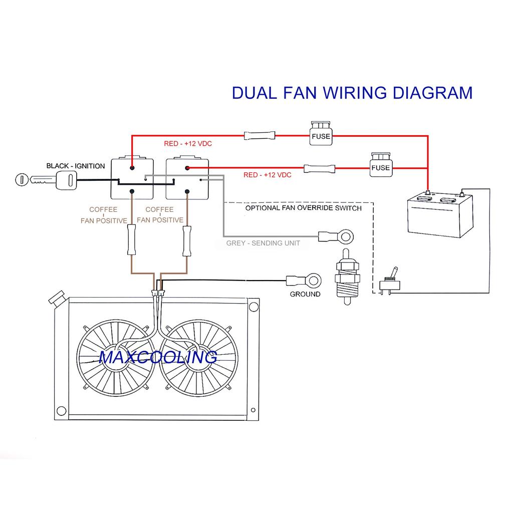 X AUTOHAUX Electric Fan Relay Kit with Thermostat Sensor Switch, 185 On/175 Off, 40A, for Radiator Electric Cooling Fans, Waterproof Wiring Installati