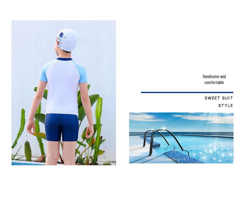 2026 Kids' Cartoon Sun Protection Quick-Dry Split Swimsuit for Boys