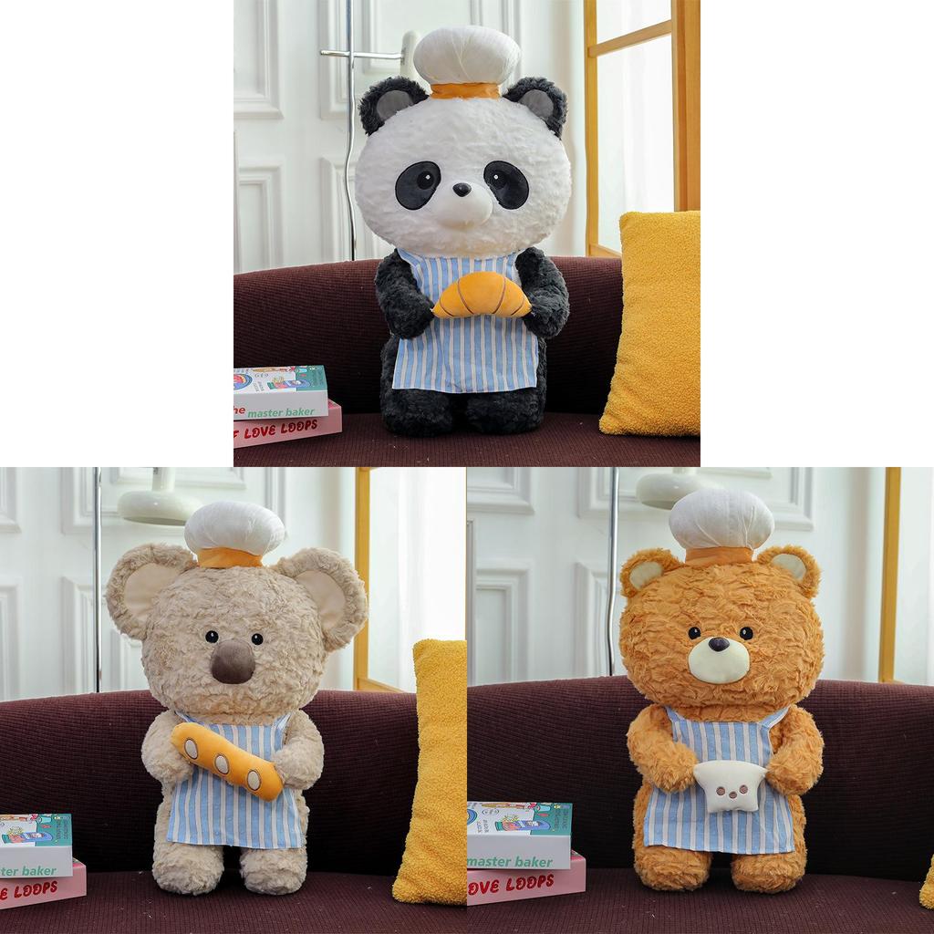 Adorable Panda Chef Plush Toy Soft And Huggable Character Doll For Kids And Collectors