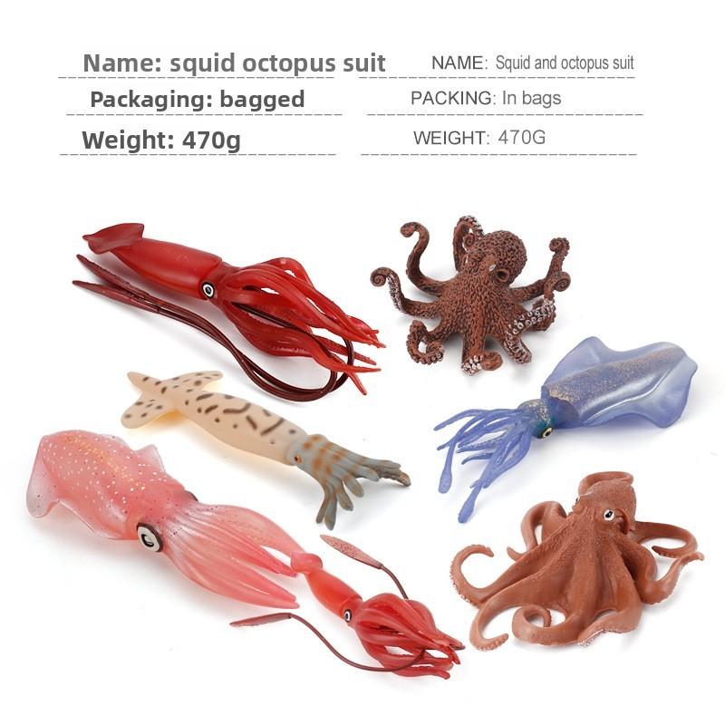 Octopus Squid And Realistic Marine Animal Pvc Model Toy For Display Educational