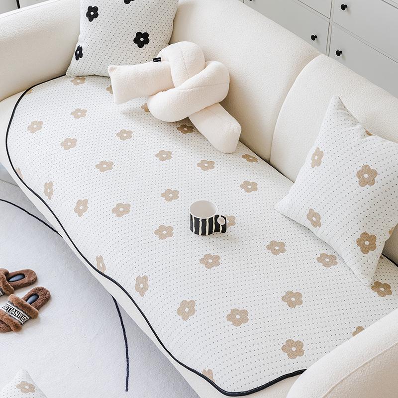 Irregular Chenille Sofa Cushion Four Seasons Universal Non-Slip Cushion Special-Shaped High-Grade Gradient Color Lazy Style Cover Cloth