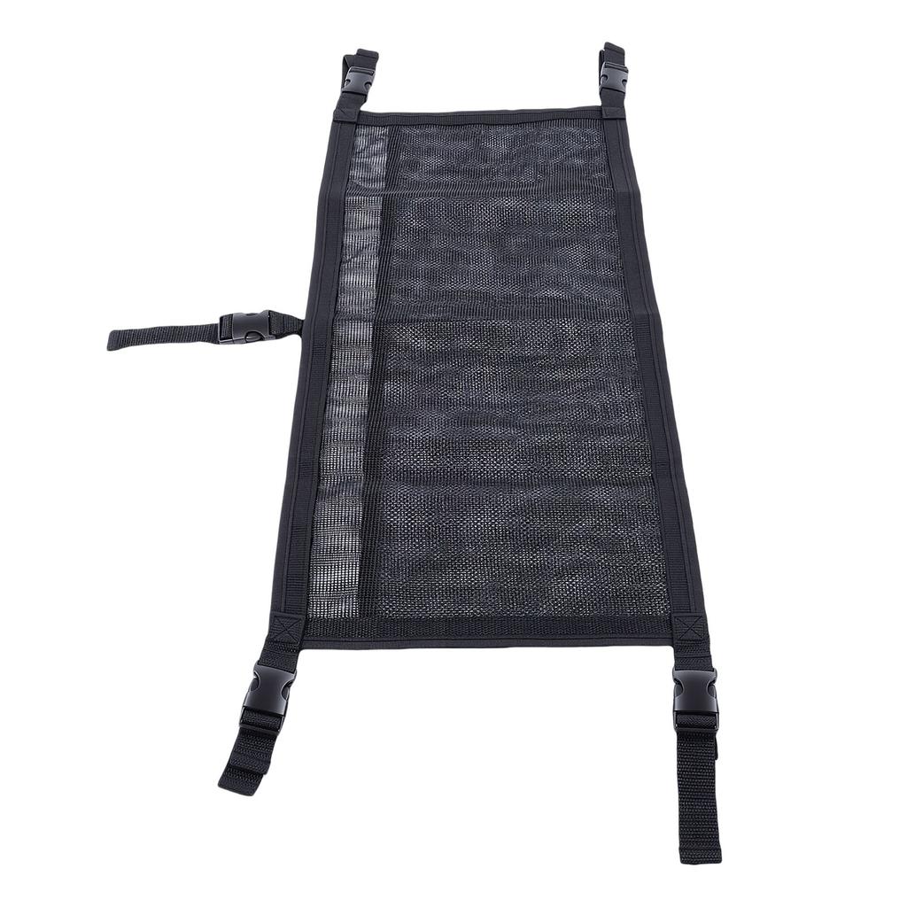 Boat Storage Bag with 3 Divisions Suspended Boat Tackle Life Jacket Mesh Bag Organizer for Leaning Post 4x32x15in