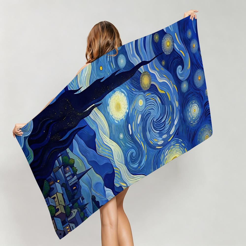 Artistic V-Vincent Van Gogh Towel Five-Star Hotel Quality Eco-Friendly Ultra Soft Thick Towels & Beach Towels