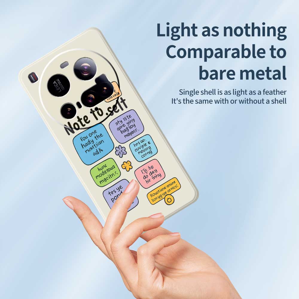 Für Xiaomi 15 Ultra Hülle Farbiges Haftnotizen Musterdruck Gerade Kante TPU Handy-Rückseite