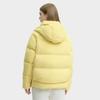 Fila Heritage Fashion Solid Color Warm Hooded Raglan Sleeve Down Jacket Women Outerwear Yellow-Azalea F11W448904FYE