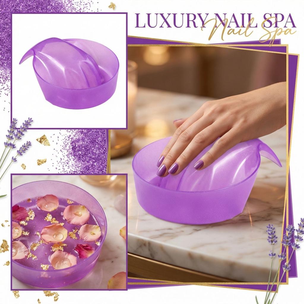 Manicure Hand Soaking Bowl for Cuticle Softening and Nail Care Durable Plastic Material with Ergonomic Hand Rest Design for Home and Professional Use
