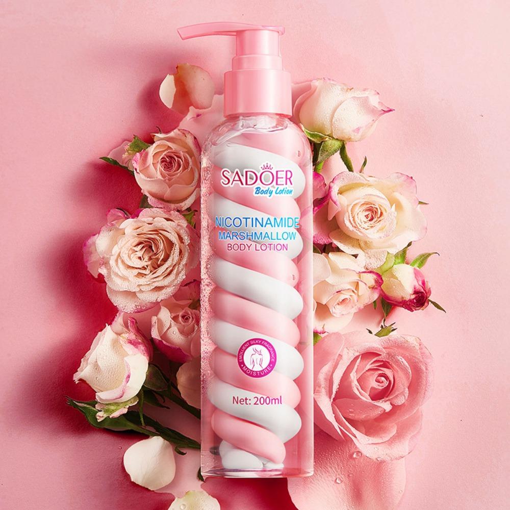 Nicotinamide Cotton Candy Beauty Body Lotion Moisturizes and Nourishes The Skin Restoring Its Softness and Delicacy