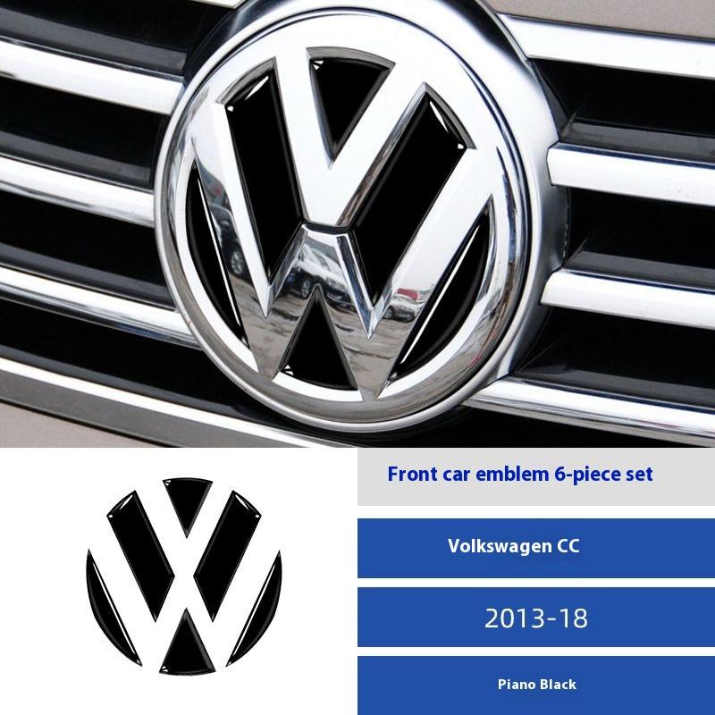 Für VOLKSWAGEN VW Autoemblem Aufkleber Geeignet für VW Volkswagen CC 2013-2018 Autoemblem Aufkleber Vorne Und Hinten Innenraum Modifi