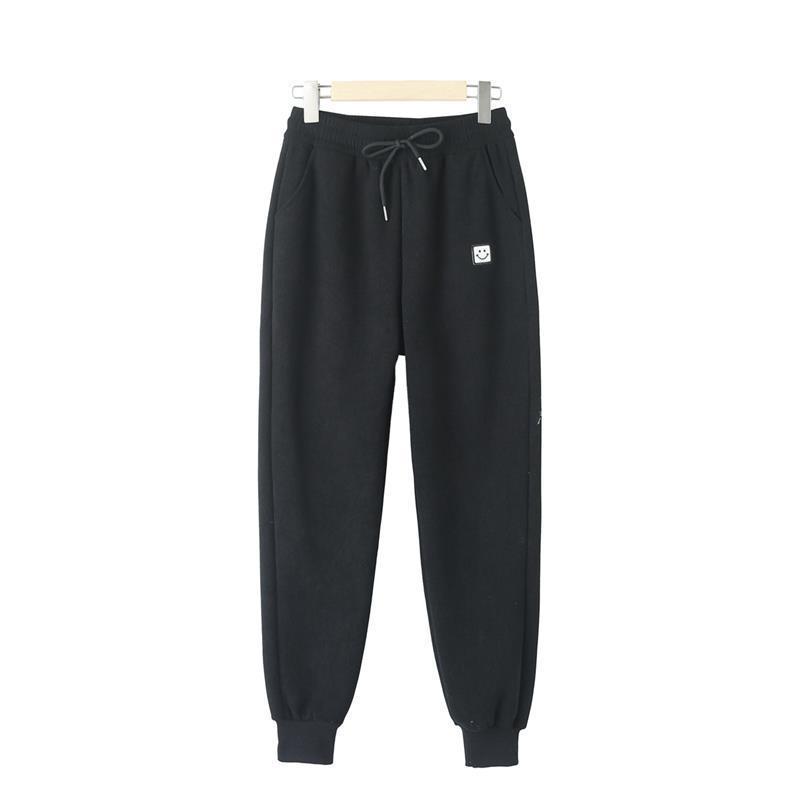 

Mom s Velvet-Lined High-Waist Harem Sweatpants: Autumn/Winter, Cozy, Loose-Fit, Cuffed Style for Middle-Aged & Elderly Women 3XL (125-140 jin)