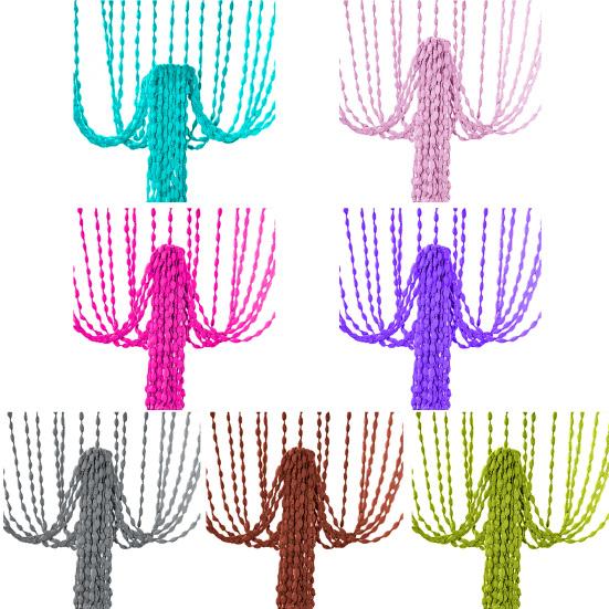 String Door Curtain Soft Balls Tassel Door Curtain Wall Panel Fringe Window Blind Decorative Room Divider for Home Bedroom Living Room Backdrop