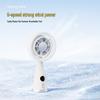 Compact USB Rechargeable Handheld Fan with Digital Display and 100 Speed Settings