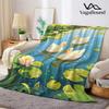 Cute Duck Pond Farm Flannel Blanket Warm Soft Halloween Christmas All-Season Couch Decorative Cozy Warm Gift