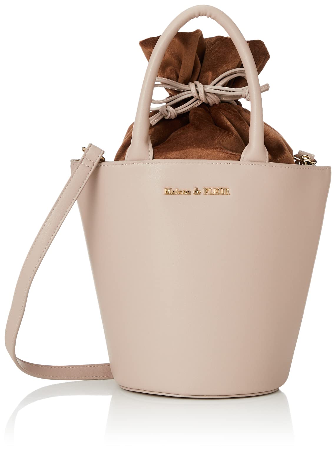 

Сумка-ведро через плечо 8A13F0J0300 бежевая [Maison Fleur] женская