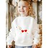 European Sizes Kids' Crewneck Sweatshirt - Dachshund with Two Red Hearts , Sportswear And Casual Wear, Soft And Comfortable, Children's Clothing