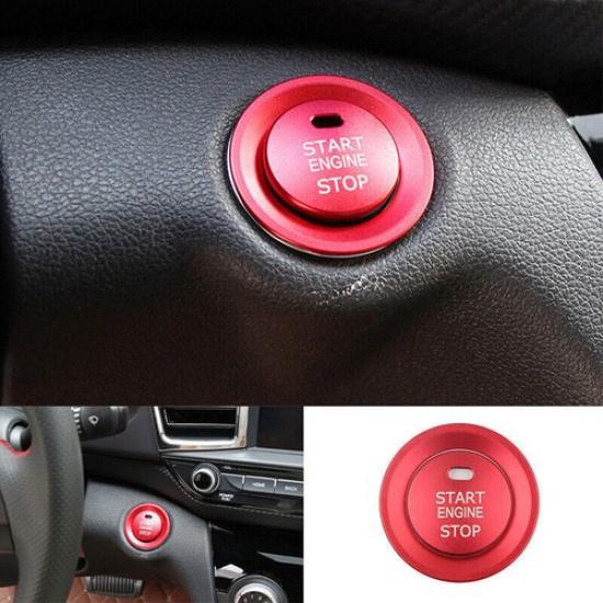 For Hyundai Elantra 2017-20 Red Aluminum Engine Start Stop Ignition Button Ring