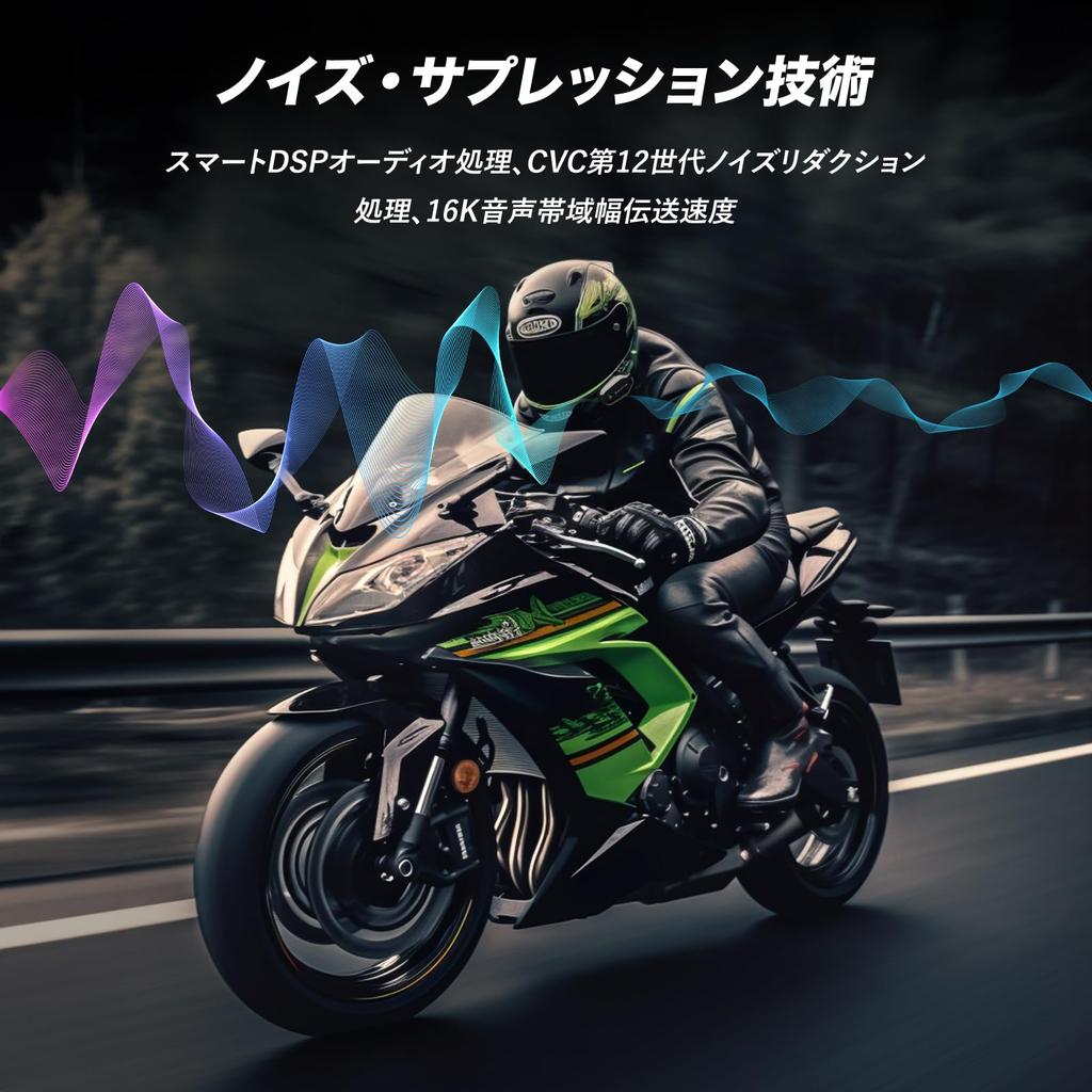TNICER T5Plus Motorcycle Bluetooth Simultaneous Music and Simultaneous 30 Hours of Continuous 500m Communication 3 Sound Quality Japanese Voice
