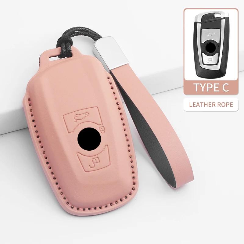 Car Key Case Cover Shell Fob for BMW 1 2 3 4 5 6 7 Series X1 X3 X4 X5 X6 X7 F10 F20 F30 G20 G30 G01 F15 F16 G02 G05 F34 Key Bag