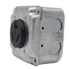 Industrial 30A Electrical Outlet Installation Kit NEMA 10 30R with Junctions Box & Sliding Cover for Wiring Use