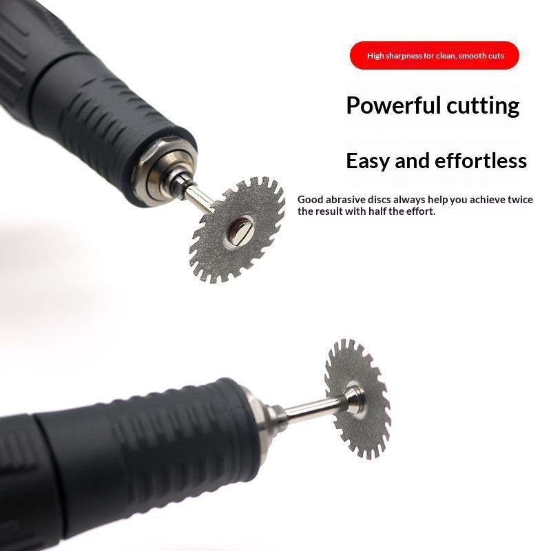 1Pc Laboratory Diamond Cutting Disc 22Mm X 0.2Mm 2.35Mm Shank Perforated Rotary Grinding Wheel For Precision Lab Use