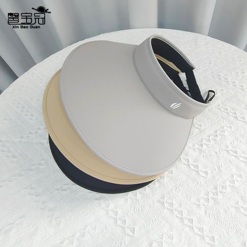 8553 Large version of composite velvet vinyl sunscreen eaves empty top hat summer sun hat children's outdoor sun hat