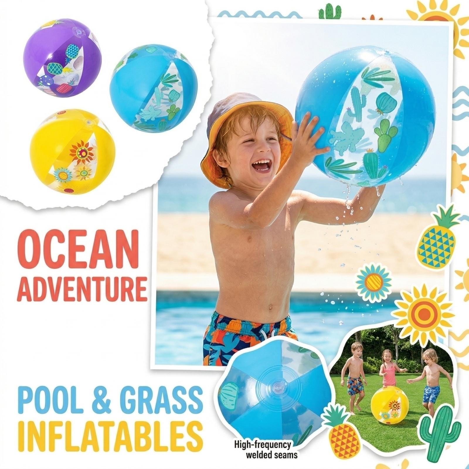 Ocean Ball Children s Water Inflatable Toy Grass Hand-held Ball(Random ) One Size