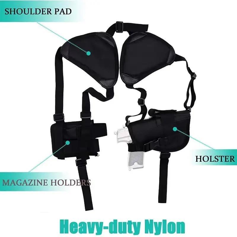 Concealed Shoulder Holster Universal Gun Accessories for Left Right Hand Pistol Adjustable Secure Carry Pouch Holster Outdoor