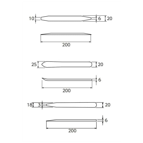 Kyoto Machinery Tools (KTC) Handy Remover Spatula Set ATP201H3