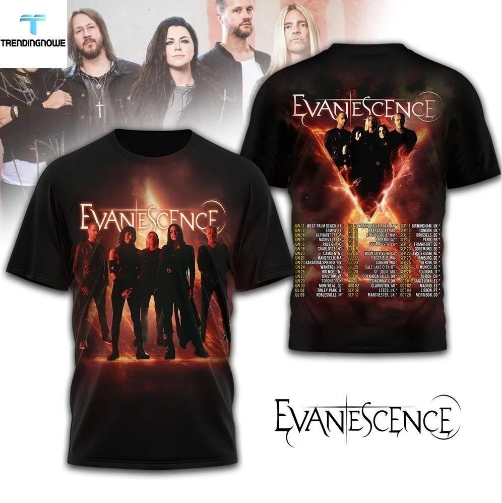 Evanescence World Tour 2026 3D T-Shirt Fullsize S-5XL PP2971 XXXXL