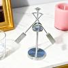 Fisherman Balance Art Figurine Swinging Kinetic Ornament Office Desk Stress Relief Toy Metal Balance Fisherman Sculpture for Home And Workplace Decor