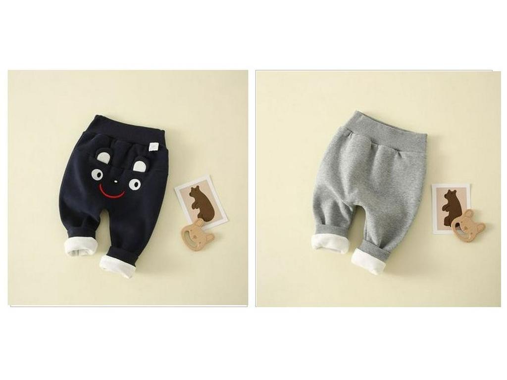 Children's Thick Velvet Cartoon Pants with Cotton Lining - Warm and Cozy
