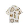 Li-Ning Moto Series Spring/Summer 2022 Trendy Music Festival Letter Pattern Full Print Single-Breasted Short Sleeve Shirt Men Tops Off-White ASHS041-1