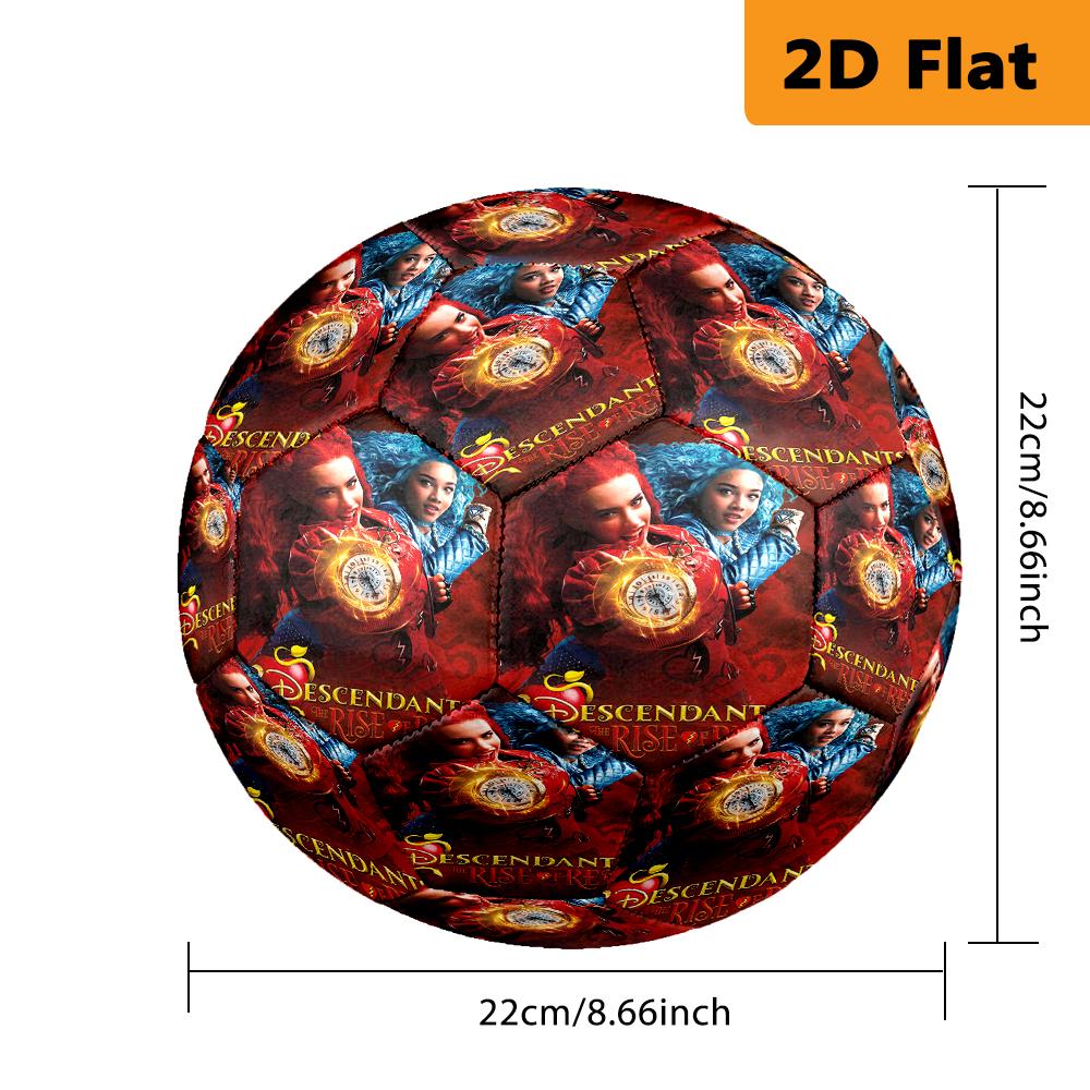 Descendants Rise Red Soccer Ball Suitable For Both Training And Competition High Elasticity Very Elastic