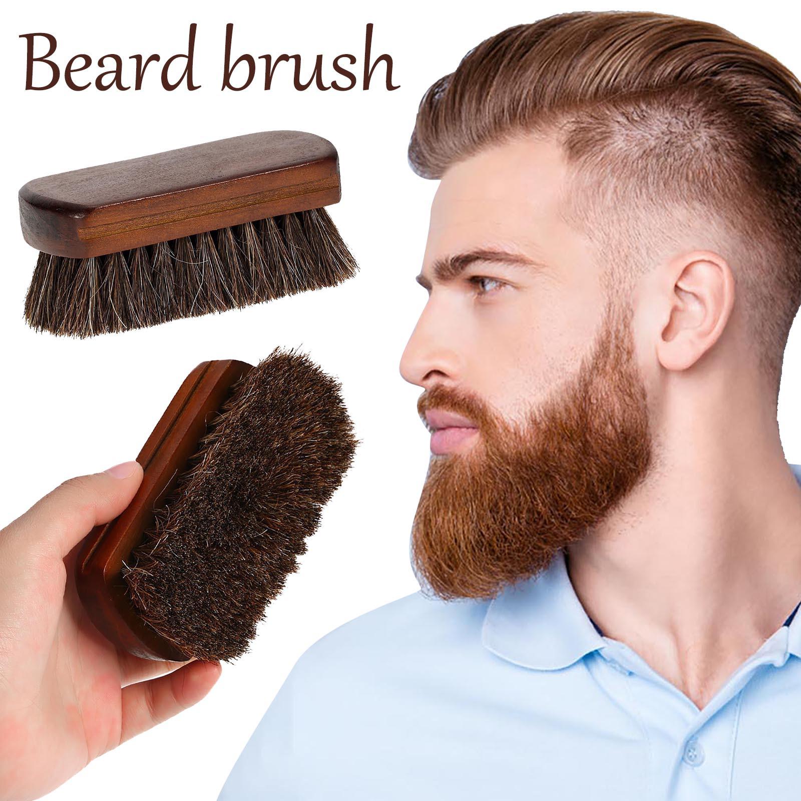 Мужская щетка для бороды из натурального конского волоса — фото 6