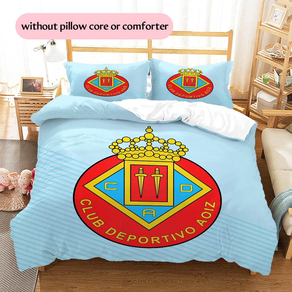 CD Aoiz Pattern Bedding Quilt Set Home Decoration Gift (1 * duvet cover + 2 * pillowcase without core)