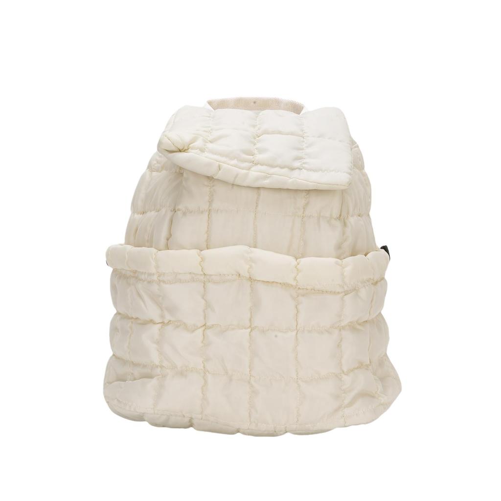 Puffer Backpack Large Capacity Multifunctional Quilted Backpack Puffy Bag for Trolley Storage Daily Use Travel Beige