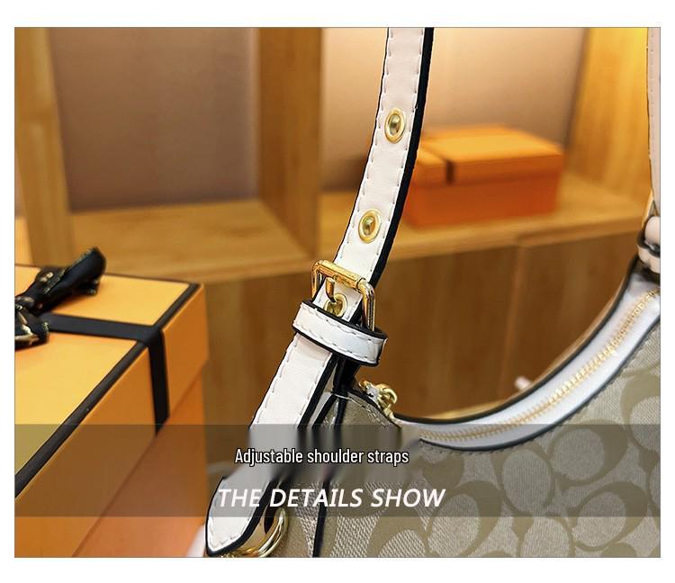 Dámská retro taška přes rameno s potiskem písmen pro rok 2025 – Trendy všestranná crossbody a podpažní kabelka