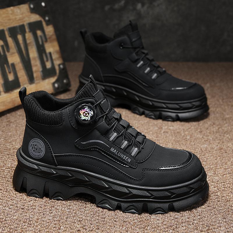 Martin boots new autumn and winter thick-soled heightening short boots British style advanced Martin boots 39 standard sneaker size