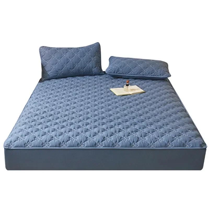 Waterproof Mattress Protector Hypoallergenic Mattress Cover Quilted Thickened Bed Fitted Sheet Breathable Comfortable Silent