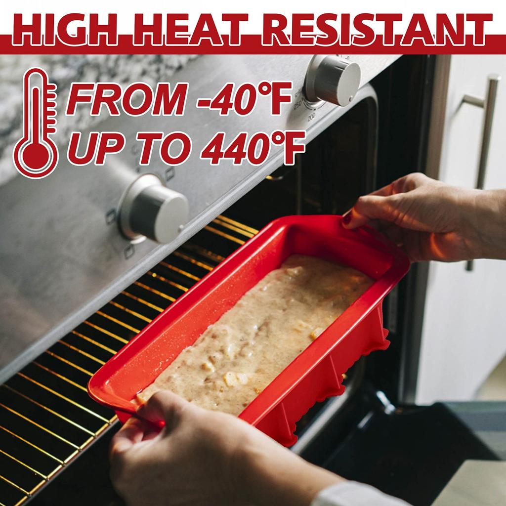 Silicone Bread and Loaf Pans Non-stick  Flexible Silicone Baking Molds for Homemade Breads, Cakes, Meatloaf, Brownies