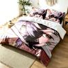 Chasseurs de démons Kpop Ensemble de housse de couette 3 pièces Ensemble de literie simple et moderne Tissu doux résistant aux plis Utilisation toutes saisons un cadeau parfait