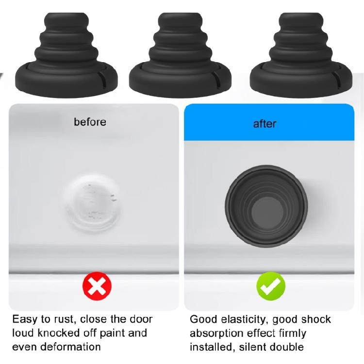 Set aus 4 Silikon-Türpuffern, Türstopper-Puffer-Set, bietet einfache Installation & zuverlässigen Schutz für gefährdete Bereiche