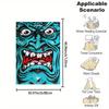 Reversible Contemporary Flannel Throw Blanket - Cartoon Giant Pattern Digital Print, All-Season Soft Non-Woven Fabric, Polyester