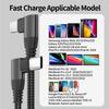 For iPhone 15 Series Dual Angled Type-C PD 60W Fast Charging Cord 3m Nylon Braided USB2.0 Charging Data Cable for Cell Phones,Tablets,Laptops